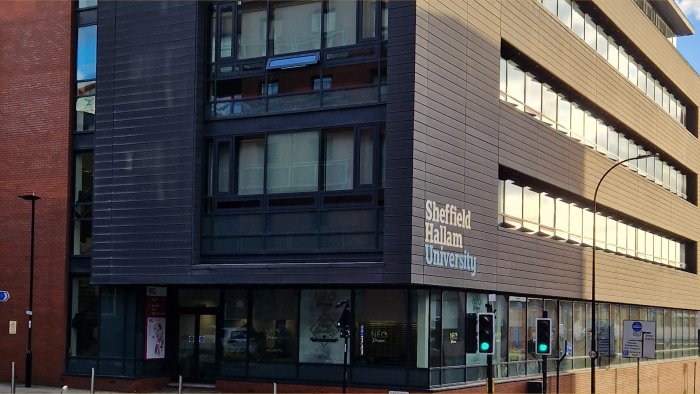 A picture of the Cantor building, which is the Home of Digital Technologies at Sheffield Hallam