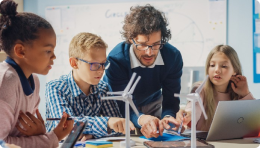 Science lesson with students