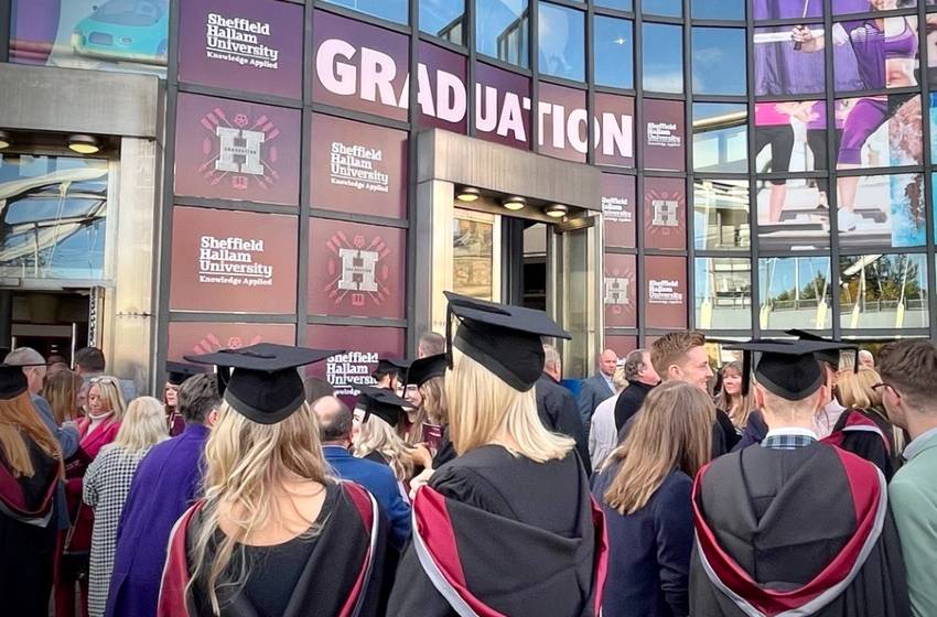 Students graduating at Ponds Forge