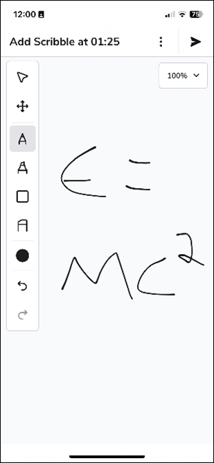 example of using the scribble tool's interface