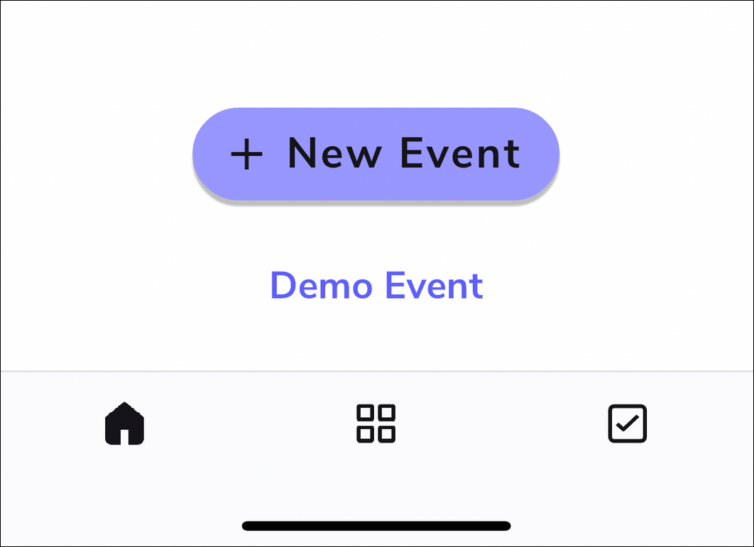 New Event button in Glean mobile app