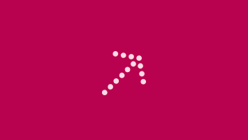 Dotted diagonal arrow glyph