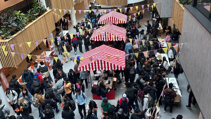 People in the atrium