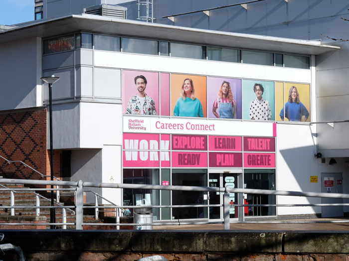 External view of the Sheffield Hallam Careers Connect building