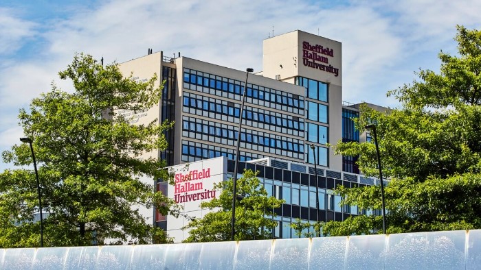 Sheffield Hallam's Owen building, seen from the train station