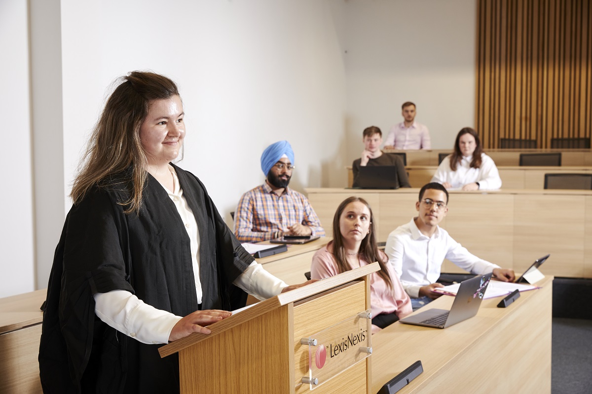 Students in the moot court