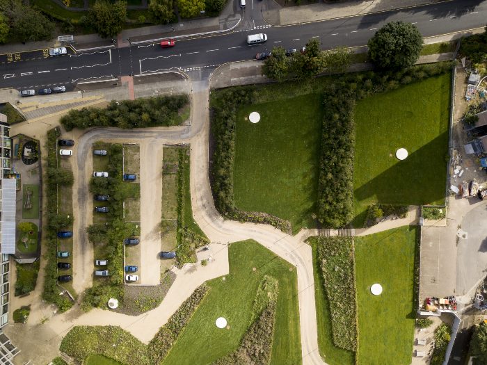 Area around Park Hill flats view from above