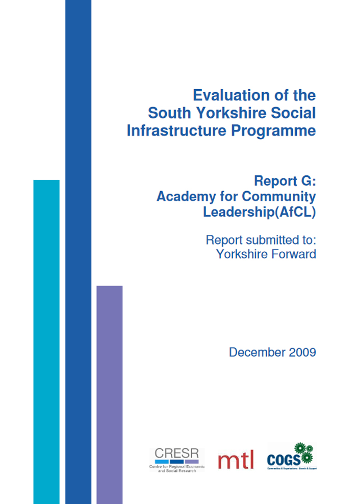 Evaluation of the South Yorkshire Social Infrastructure Programme - Report G: Academy for Community Leadership (AfCL)