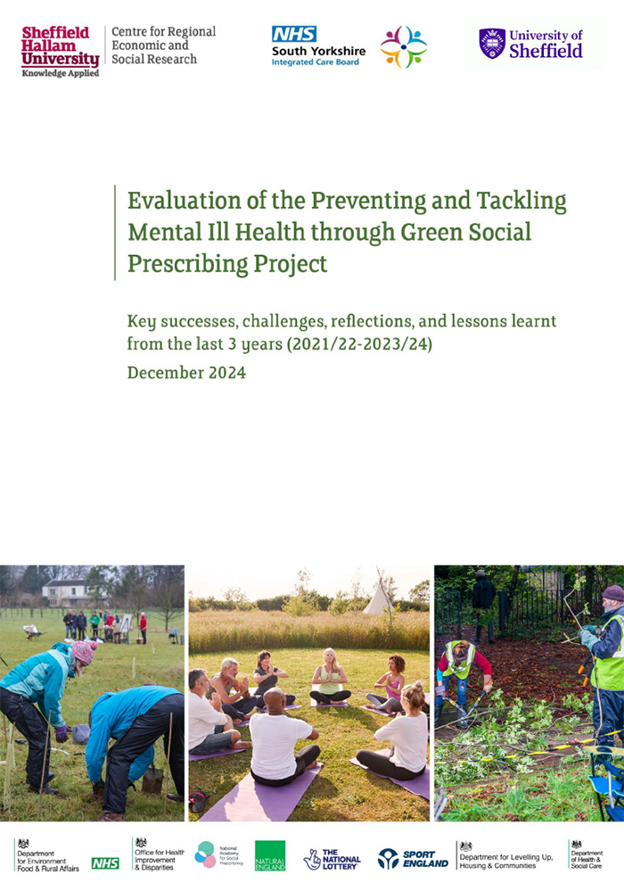 Evaluation of the South Yorkshire Tackling and Preventing Mental Health Through Green Social Prescribing Project: Key successes, challenges, reflections, and lessons learnt from the last 3 years (2021/22-2023/24)