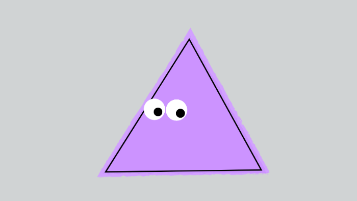 cartoon triangle looking worried