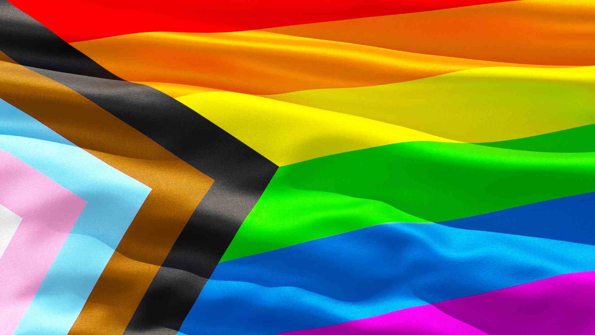 An image of the Progress Pride flag